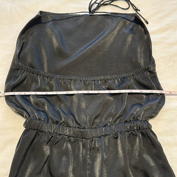 NWOT RARE StyleStalker Mini Silk Cowl Neck Romper with Open Back in Black Size S - Picture 13 of 14